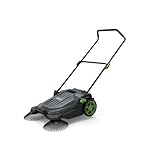 HEMMDAL Kehrmaschine HKM65 manuell | 65 cm Kehrbreite | 2.600 m²/h Kehrleistung | 20 l Behälter | Grau | für trockene Oberflächen im Außenbereich | höhenverstellbarer Soft-Griff | Handkehrmaschine