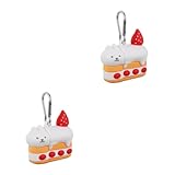 DIYEAH 2 Stück Strawberry Cake Earphone Case Weich Leicht Kompakt Schutz Hülle Kompatibel für Airpods Drahtlose Kopfhörer Schutzhülle