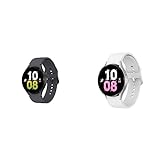 Samsung Galaxy Watch 5 (44mm) LTE - Smartwatch, Fitness Tracker, Graphite & Galaxy Watch5 Smartwatch, Gesundheitsfunktionen, Fitness Tracker, ausdauernder Akku, Bluetooth, 44 mm, Silver