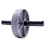Wheel Roller Core Exercise Roller Automatische Rückbindung Bauchmuskel-Trainingsrad Fitness-Roller Bauchmuskel-Workout-Roller Bauchmuskel- für Anfänger Home Gym Mjf441 (Grey, 23.8cm)