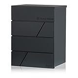 Zelsius Briefkasten Tajo mit Paketfach | pulverbeschichteter Stahl | RAL7016 Anthrazit | integrierte Rückholsperre | Wand- oder Ständermontage | Paketbriefkasten, Paketentnahmebox