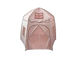 besrey 2 IN 1 Kinderzelt, Kinder Spielhaus Indoor mit Matte und Lichtern, Kinder Bettzelt,Spielzelt für Drinnen,Prinzessin Zelt, Kinderspielhaus, Kuschelecke Kinderzimmer Dekor ab 3 Jahre beige