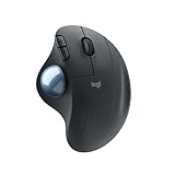 Logitech ERGO M575 Wireless Trackball Maus - Einfache Steuerung mit dem Daumen, flüssige Bewegungen, ergonomisches Design, für Windows, PC & Mac mit Bluetooth- & USB-Funktion - Graphite, Schwarz