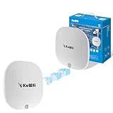 Wireless Bridge, KuWFi Point to Point/Multipoint WiFi Bridge, Outdoor CPE mit 1000Mbps LAN Port, Outdoor Access Point mit 17dBi Gain Antenna, 10+km Verbindungsreichweite, für CCTV/Kamera, 2PCS