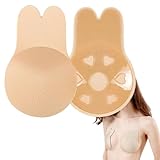 Klebe Bh Rückenfrei, Klebe Bh Push-Up, Nippelpads, Große Brust, Brustwarzen Abdeckungen, Unsichtbarer, Wiederverwendbare, Nipple Cover, Sticky Bra für Abendkleid Brautkleid Badeanzug und Rückenfreie-L