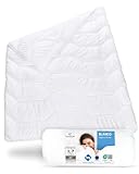 Bettdecke 155x220 BLANCO 4-Jahreszeiten, Große Ganzjahresdecke mit Feuchtigkeitsmanagement & hoher Atmungsaktivität, Ideale Hygiene für Allergiker, Warme & flauschige Schlaf-Decke, Duvet 155 x 220 cm