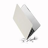 HLAAJJX Hardshell für MacBook Air 11 Zoll Hülle 2015-2010 Freigabe Modell A1370 A1465,Ultradünne Schutzhülle Tasche Cover Snap Case für MacBook Air 11.6 Zoll,Weißes Leder