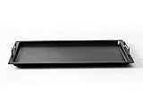 AMT Gastroguss Klaus grillt Gastronorm - Grillplatte GN 1/1 für Induktion by, 53 x 33 cm, 2 cm hoch, mit Edelstahlgriffen, Aluguss (Aluminium), Lotan® Antihaft-Beschichtung, AMZN-KG-I-25333-G