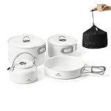 Naturehike Camping Topfset Geschirr Kochgeschirr Set Kochtopf für 4-7 Personen Zum Camping Outdoor Wandern Picknick BBQ
