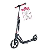 HUDORA BigWheel Style 230 Scooter - Stabiler Aluminium-Roller mit großer Trittfläche - Höhenverstellbarer & zusammenklappbarer Cityroller für bis zu 120kg - Tretroller für Jugendliche & Erwachsene