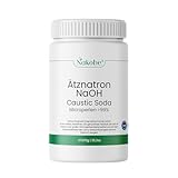 Nakobe Natriumhydroxid – Ätznatron | 1 Kg NaOH | Microperlen  99% Reinheit | Ideal für Seifenherstellung & Industrie | Caustic Soda | Laborqualität