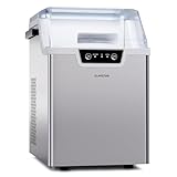 Klarstein Eiswürfelmaschine für Zuhause, Camping & Gastro, 200W Mini-Eiswürfelmaschine Klein, 4 Min Schnellbetrieb, LED Display, Schnelle Eismaschine für Eiswürfel, Selbstreinigend, 12kg/24h