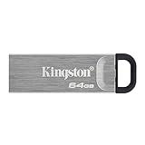 Kingston DataTraveler Kyson USB 3.2 Gen 1 USB-Stick 64GB - Mit stilvollem, kappenlosem Metallgehäuse