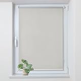 Allesin Verdunklungsrollo ohne Bohren, Fenster rollos für innen, 100% verdunkelungsrollo, Grüner 55x130cm, Thermorollo Hitzeschutz, Klemmrollo lichtundurchlässig für Fenster