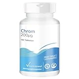Chrom 200mcg - Chrom picolinat - 180 Tabletten - ! FÜR 6 MONATE ! - vegan - hochdosiert