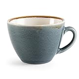 Olympia Kiln Cappuccino-Kaffeetassen 230 ml/8 oz (6er-Pack), Ozeanfarben-Stil, Steinzeug-Geschirrtassen – für Untertassen: GP331, GP347, GP363, GP479 – mikrowellen- und spülmaschinenfest, GP346