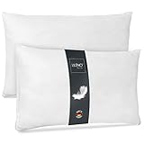LILENO HOME Federkissen 40x80 cm [1er Set] - Kissen 40 x 80 cm aus Federn als Kopfkissen, Schlafkissen u. Bettkissen perfekt für Allergiker und Kinder - Federkernkissen mit je 750 g Federfüllung