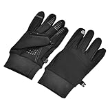 POPETPOP 1Paar Fahrradhandschuhe für Wetter Winddicht und Isolierte Winterhandschuhe für Männer und Frauen rutschfest und Touch Kompatibel für Outdoor Aktivitäten