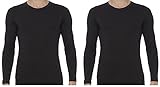 Rocky Herren Thermo-Unterwäsche-Shirt, isoliert, für Outdoor-Ski-Wärme/extrem kalte Pyjamas, Schwarzes, schweres Gewicht, 4X-Groß