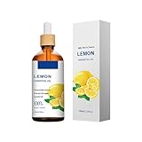 Zitronenöl Duftöl 100 ML, Ätherisches Öl Zitrone für Diffuser Aromatherapie, Ätherische Öle für Diffusor, Duftlampe, Kerzen, Raumduft, Lemon Oil Ätherisches Öl für Aromatherapie (100ML)