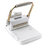 Universal CINCH Bindemaschine, 20 Bindevarianten, Premium-Drahtbindegerät mit Zentrierlineal und Zubehör, Weiß