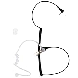 SALUTUYA Air Tube Headset-Kabel, Walkie-Talkie-Headset-Kabel 360-Grad-Drehung für 2,5-mm-Kopfhöreranschluss-Radios