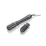 SEVERIN Warmluftbürste rotierend, Keramik-Keratin-Beschichtung, Föhnbürste mit 2 Aufsätze (40mm & 50mm), Kaltluftfunktion, 1.000 W, schwarz, WL 0241