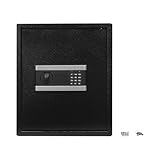 Elektronischer Tresor, mit Programmierbarem Digitalem Tastenfeld, Safe Tresor für Zuhause, mit Zahlenschloss & Schlüssel, Intelligentes Alarmsystem, für Gold Schmuck Dokumente Medikamente, Schwarz