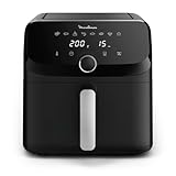 Moulinex EZ8558F0 Easy Mega, friteuse sans huile, air Fryer très Grande capacité de 7.5L, 8programmes prédéfinis Fritteusen (57877031), Bitte beachten Sie die Herstellerangaben, Schwarz