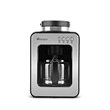 Karaca GRINDMAESTRO Filter-Kaffeemaschine mit Eingebaute Kaffeemühle, 0,5L, 600W, Inox Anti-Tropf-System - One-Touch-Steuerung - Herausnehmbarer Filter