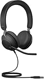 Jabra Evolve2 40 SE - Kabelgebundenes Stereo-Headset mit Geräuschunterdrückung und 3-Mikrofon-Technologie - USB-A-Kabel - für MS Teams zertifiziert, auch mit anderen Plattformen kompatibel - Schwarz