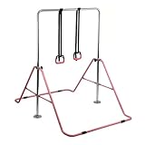 Klimmzugstange für Kinder, verstellbare Höhe, 81,3 - 142,2 cm, faltbare horizontale Stange, Gymnastikausrüstung für Hof, Spielplatz, Indoor Outdoor, Dschungel, Fitnessstudio, Kombi-Kletterseil für