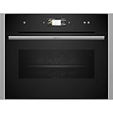 NEFF C24FS31N0, N 90, Compact-Dampfbackofen, Integrierbarer Backofen 60 x 45cm, Full Touch TFT-Display, Dämpfen bis 120°C, Soft Open & Close, Edelstahl