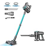 Akku Staubsauger, 25000Pa/175W/50Min Staubsauger Kabellos, Anti-Tangle-Bürste und Selbststehend, Ultraleichter Handstaubsauger akku vacuum cleaner Stielstaubsauger für Teppichen, Hartboden, Tierhaare