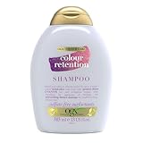OGX Colour Care Shampoo, feuchtigkeitsspendendes Haarshampoo mit Bonding-Plex-Technologie, schützende Haarpflege mit ausgewogenem pH-Wert für coloriertes Haar (385 ml)