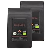 baba GOURMET - 2er Pack Original Bio Harissa Gewürz 50 g - Mit natürlichen Premium Zutaten - Gewürzmischung für orientalische Gerichte - Gewürzpulver natürlich ohne Zusatzstoffe und Aromen