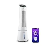 Klarstein 4-in-1: Smart Luftkühler, Ventilator, Luftbefeuchter & Ionisation I 6 L Wassertank, Oszillation, 30 W, 210 m³/h, Timer I Klimagerät ohne Abluftschlauch, Mobiles Klimagerät, Weiß