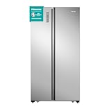 Hisense RS677N4ACC Side by Side Kühl-Gefrierkombination, 179cm, 519 Liter Gesamtkapazität, Multi Air Flow, LED Display, EEK: C, Electronic Touch Control, Inox Look