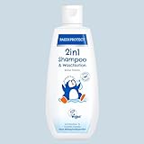 PAEDIPROTECT 2in1 Shampoo & Waschlotion für Babys & Kinder 200 ml, sanfte Reinigung & Haar ohne Parfüm & Mikroplastik, Duschgel spendet Feuchtigkeit für trockene, sensible Haut auch Erwachsene