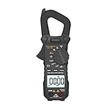 NHEISSCF Digitales Zangenmessgerät, 600 A, LCD-Auto-Range, AC/DC, Strom, Spannung, Widerstand, Kapazität, quadratisch, True RMS Testanalysator