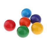 Milageto 6 Stück Montessori Holzkugeln Spielzeug für Babys, Regenbogenkugeln, Kinder Lernspielzeug für Kleinkinder ab 12 Monaten, 4,5 cm