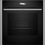 NEFF B44CR21N0 Einbau-Backofen N70, Made in Germany, Integrierbarer Backofen 60 x 60cm, Hide, Full Touch TFT-Display, Automatikprogramme, Home Connect, Edelstahl, Amazon Exclusive Edition