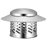 Regenhaube Aus Edelstahl, Kaminhaube Edelstahl, Kamin Abdeckung, 80mm Feingitterstruktur-Schutzwerkzeug Für Alle Arten Von Schornsteinen, Abzugshauben
