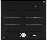 NEFF T66TTX4L0, N 90, Induktionskochfeld, autarkes Glaskeramik-Kochfeld 60 cm breit, Twist Pad, Flex Induction, Home Connect, Smart Hood Automatic, aufliegend, Schwarz