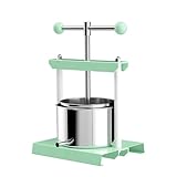 NEONMAN Saftpresse Manuell, Manual Juicer Press Doppeleimer-Design Rutschfester Griff Abnehmbares Edelstahl-Design Leicht zu Reinigen, Geeignet für alle Obstsorten(Grün)