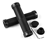 Fahrrad Lenker Griffe 1 Paar, 22 mm, Non-Slip Rubber Grips mit Zwei Enden Aluminium Lock, Easy Assembly, für Mountainbike, Downhill, Trekkingrad, E-Bike, Crossbike, Fixie, Dirt-Bike