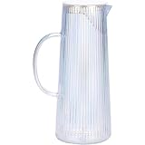 ZQDUFEA Wasserkaraffe 1270 ml Wasserkrug, hitzebeständiger Borosilikatkrug, Glaskrug-Teekanne, Kaltwasserflasche für Tee/Milch/Heiß-/Eisgetränke Getränkespender