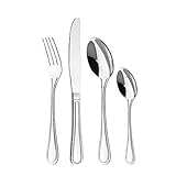 Otto Koning Frankfurt, Besteck Set 4 Personen, Essbesteck Set 16 teilig, Besteck Edelstahl - hochglanzpoliert - Ein Besteck mit klassischem und schlichtem Design