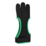 MiOYOOW Bogenschießen Fingerschutz 3 Finger Handschuhe Bogenschießen Handschuhe mit verdicktem Design für Anfänger und erfahrene Menschen