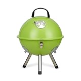 tepro Mini-Holzkohlegrill (Kugelgrill) Crystal, kompakt und tragbar, ca. Ø 29 cm Grillfläche, obere Kugelhälfte mit handlichem Griff, 3 Belüftungsregler, Maße ca. 32 x 32 x 42 cm, Apfelgrün